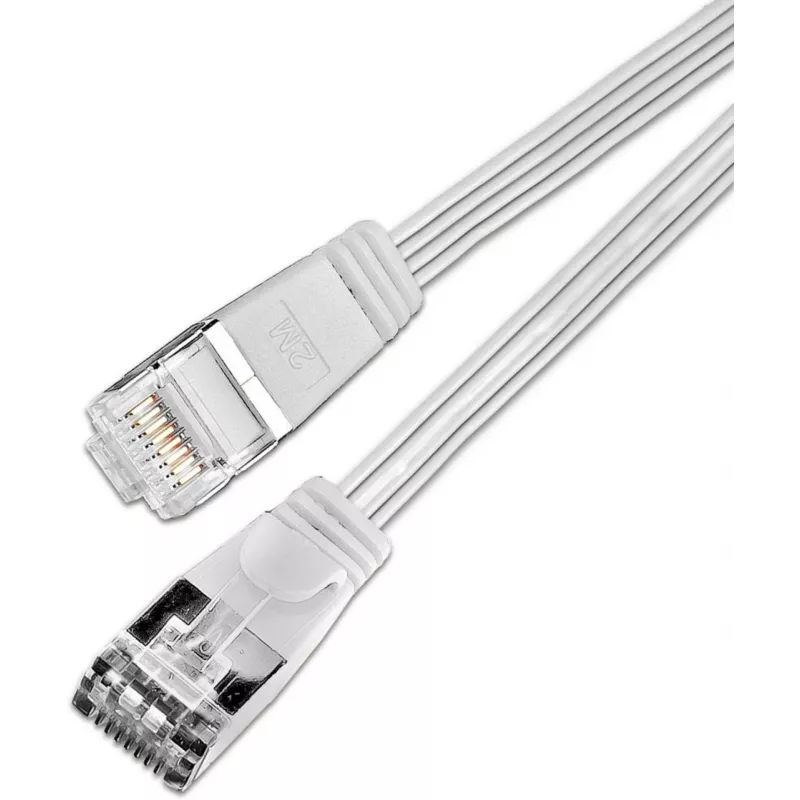 Wirewin Triotronik 0,15m Cat6 U/FTP Slim Ethernet Patchkabel, RJ45 Stecker zu Stecker, Weiß (PKW-STP-SLIM-KAT6 0.15 WS)