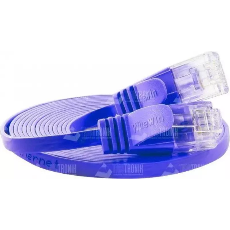 Wirewin Triotronik 0,15m Cat6 U/UTP Slim Ethernet Patchkabel, RJ45 Stecker zu Stecker, Violett PKW-SLIM-KAT6 0.15 VT