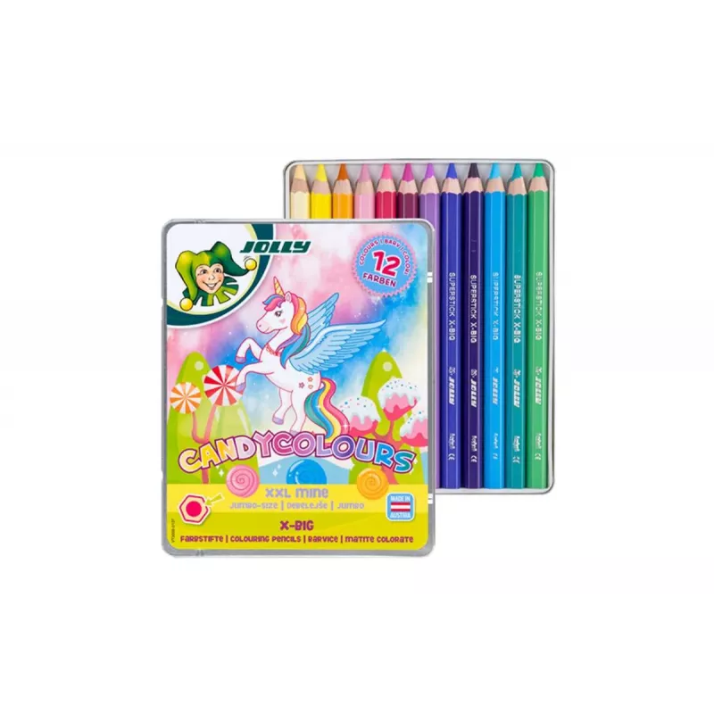 JOLLY X-BIG CANDYCOLOURS Buntstifte, gemischte Farben, 12 Stück (3099-0137)