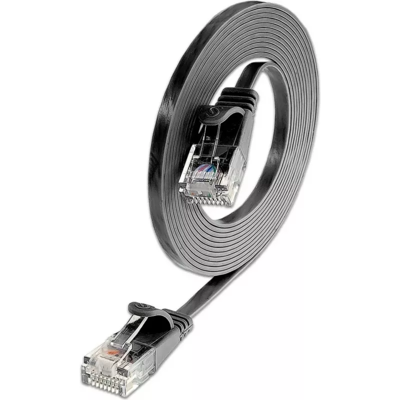 Wirewin Cat.6 Slim Patchkabel U/UTP 15m Schwarz PKW-SLIM-KAT6 15.0 SW