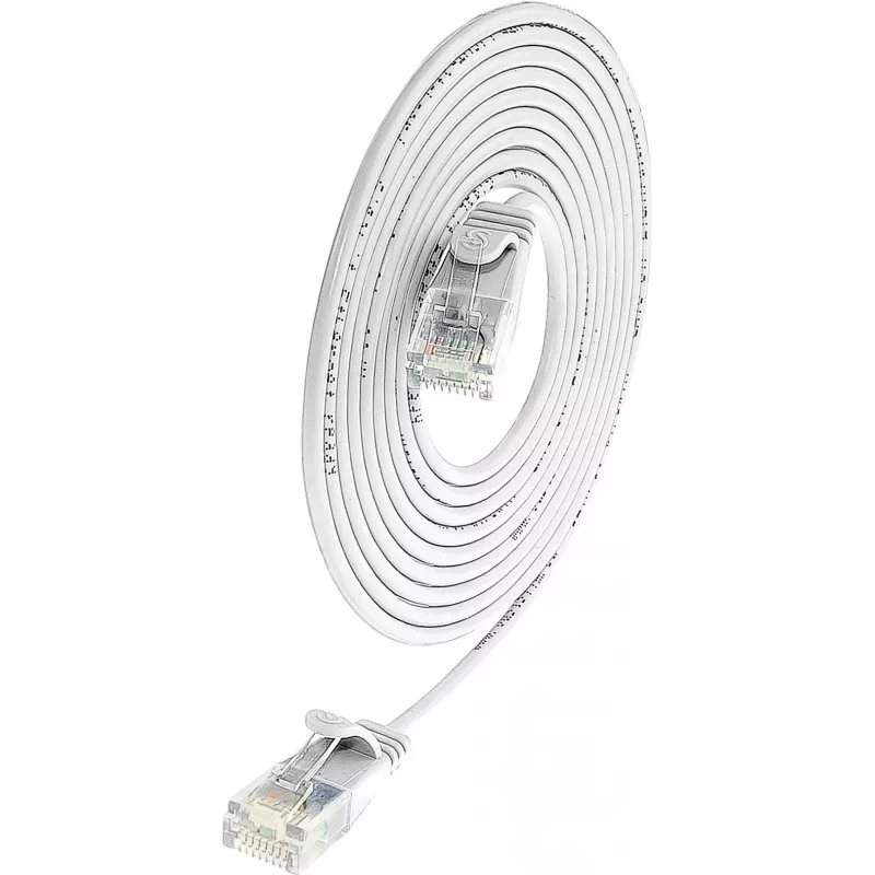 Wirewin SLIM UL6 1.5 WS - Cat.6 Slim-Light Patchkabel, U/UTP, 1,5 m, Weiß (PKW-LIGHT-K6 1.5 WS)