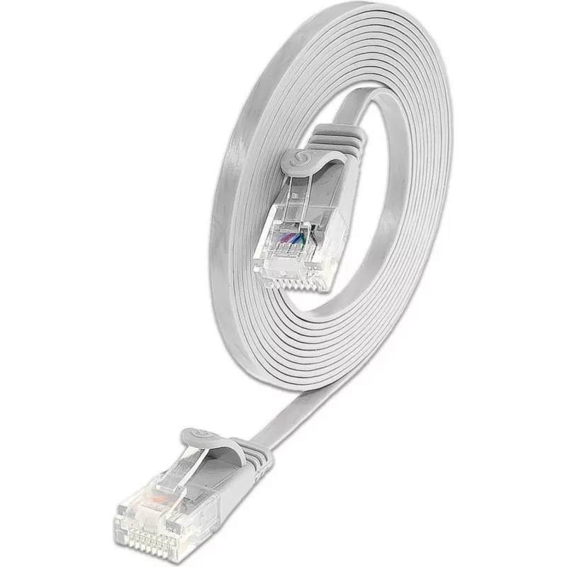 Wirewin Triotronik PKW-SLIM-KAT6 20.0 WS - 20m weißes Cat6 U/UTP Slim Ethernet Patchkabel, RJ45 Stecker zu Stecker, Gigabit