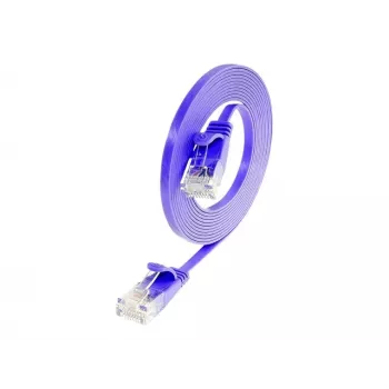 Wirewin Triotronik Cat6 U/UTP Patchkabel, 3m, RJ45 auf RJ45, Stecker auf Stecker, Kupfer, Violett PKW-SLIM-KAT6 3.0 VT