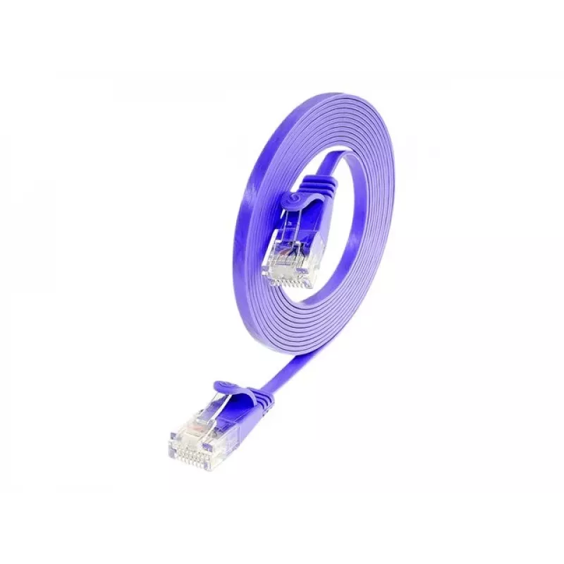 Wirewin Triotronik Cat6 U/UTP Patchkabel, 3m, RJ45 auf RJ45, Stecker auf Stecker, Kupfer, Violett PKW-SLIM-KAT6 3.0 VT