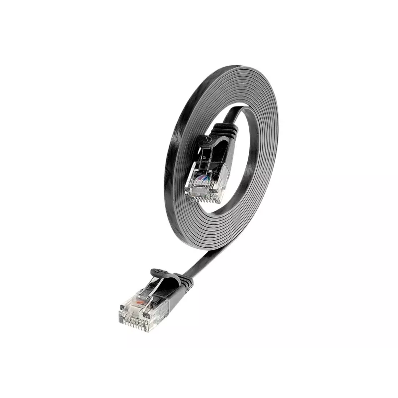 Wirewin Cat.6 U/UTP Slim Patchkabel, RJ45, 0,75m, Schwarz PKW-SLIM-KAT6 0.75 SW