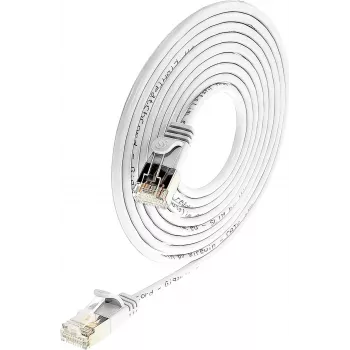 Wirewin SLIM SL6 015 WS - Cat.6 Slim-Light Kabel, U/FTP, 0,15 m, Weiß (PKW-LIGHT-STP-K6 0.15 WS)