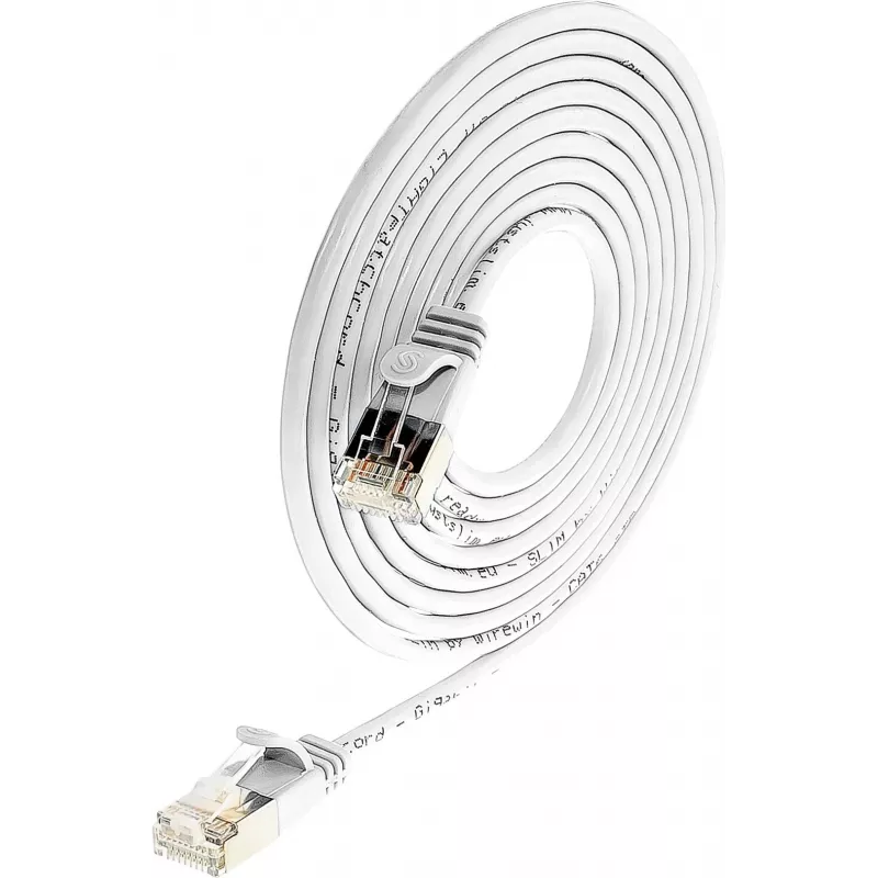 Wirewin SLIM SL6 015 WS - Cat.6 Slim-Light Kabel, U/FTP, 0,15 m, Weiß (PKW-LIGHT-STP-K6 0.15 WS)