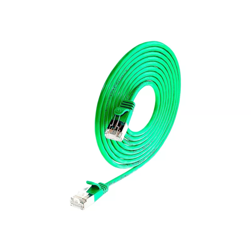 Wirewin Triotronik PKW-LIGHT-STP-K6 1.0 GN Cat6 STP Patchkabel, RJ-45 Stecker zu Stecker, 1 m, Grün