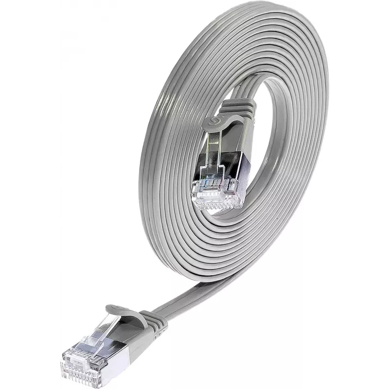 Wirewin Cat.6 SLIM Patchkabel STP PIMF 0,75 m Grau PKW-STP-SLIM-KAT6 0.75