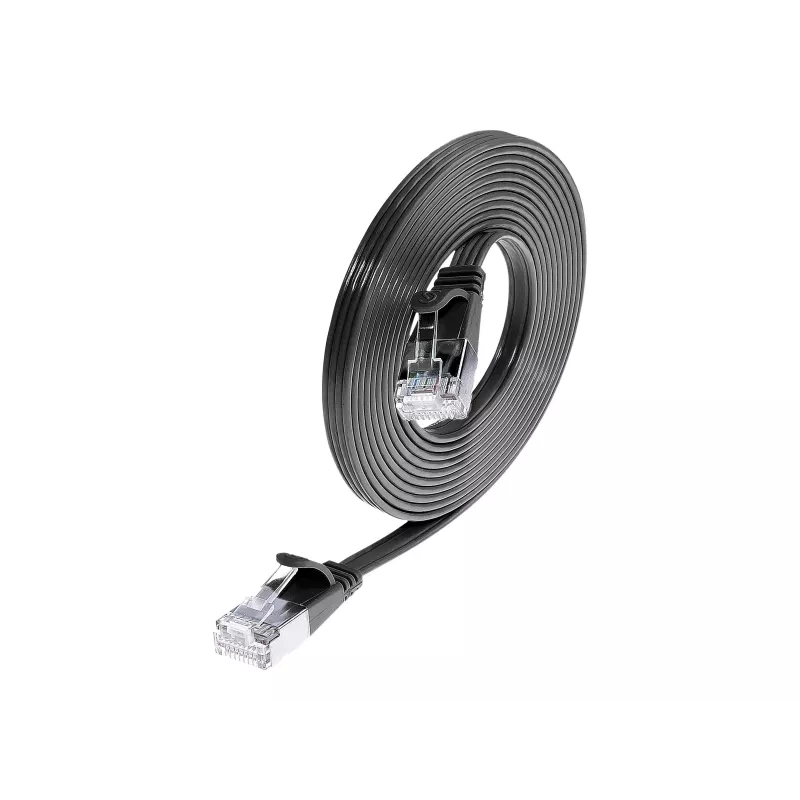 Wirewin SLIM S6 1,5 m Cat.6 Slim Patchkabel STP PIMF Schwarz PKW-STP-SLIM-KAT6 1.5 SW