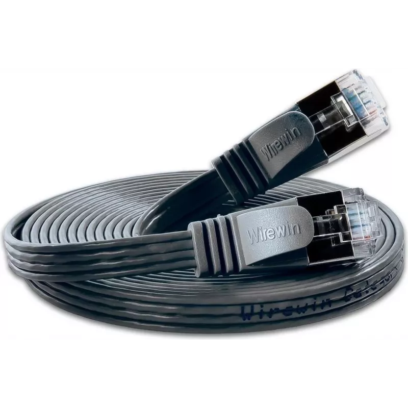 Wirewin Triotronik PKW-STP-SLIM-KAT6 20.0 SW - 20m Cat6 U/FTP Slim Ethernet Patchkabel, Schwarz