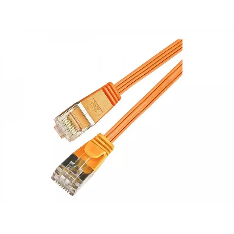 Wirewin Triotronik PKW-STP-SLIM-KAT6 0.1 OR - Cat6 U/FTP Slim Ethernet Patchkabel, RJ-45 Stecker/Stecker, 0,1 m, Orange