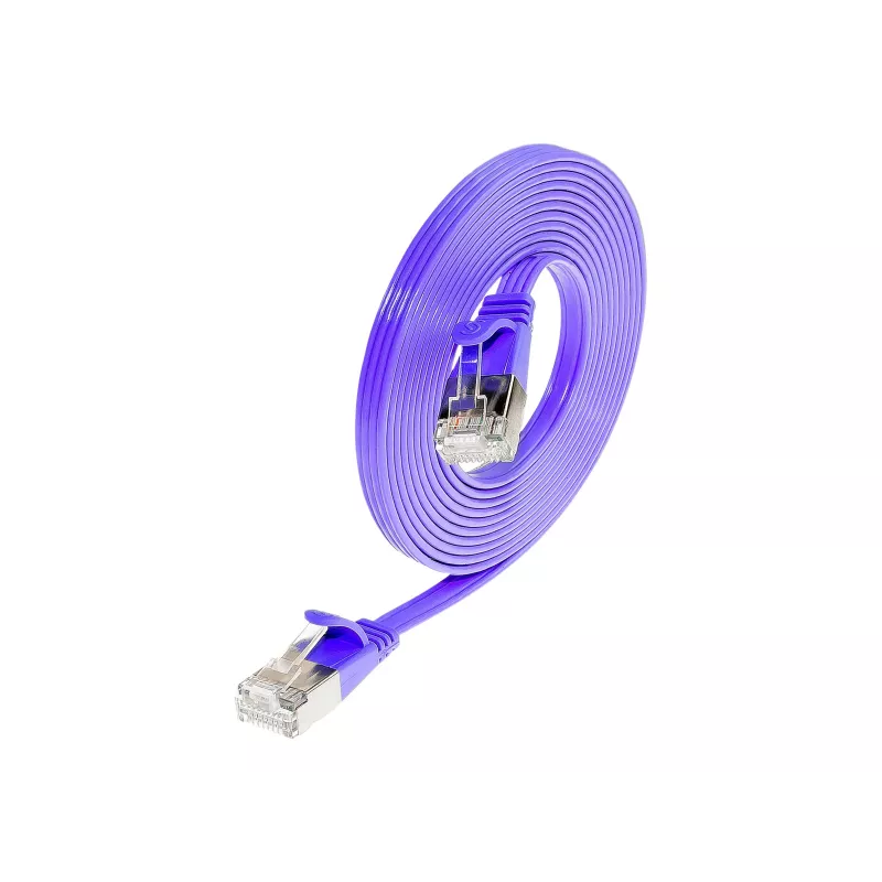 Wirewin Triotronik Cat6 U/FTP Slim Ethernet Patchkabel, 3 m, RJ-45 Stecker zu Stecker, Kupfer, Violett PKW-STP-SLIM-KAT6 3.0 VT