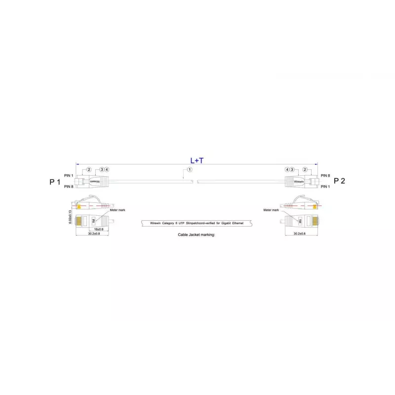 Wirewin Triotronik U/UTP Cat6 Patchkabel 1m RJ45 Stecker zu Stecker Gigabit Ethernet (PKW-LIGHT-K6 1.0)