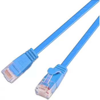 Wirewin Triotronik Cat6 U/FTP Slim Ethernet Patchkabel, 0,75m, RJ45 Stecker zu Stecker, Blau PKW-STP-SLIM-KAT6 0.75 BL