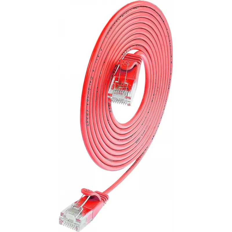 Wirewin Cat.6 Slim-Light Patchkabel U/UTP 1,0 m Rot PKW-LIGHT-K6 1.0 RT