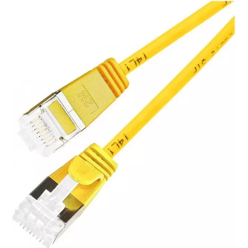 Wirewin Slim Round U/FTP Cat 6a Patchkabel, 7,0 m, Gelb, PoE, 10 Gbps PKW-LIGHT-STP-K6A 7.0 GE