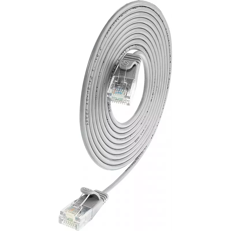 Wirewin SLIM UL6 10 GR - Cat.6 SLIM-Light Patchkabel, U/UTP, 10 m, Grau (PKW-LIGHT-K6 10.0)