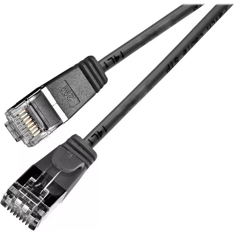 Wirewin Triotronik PKW-LIGHT-STP-K6 0,5 SW Cat6 S/FTP Patchkabel, Schwarz, 0,5 m