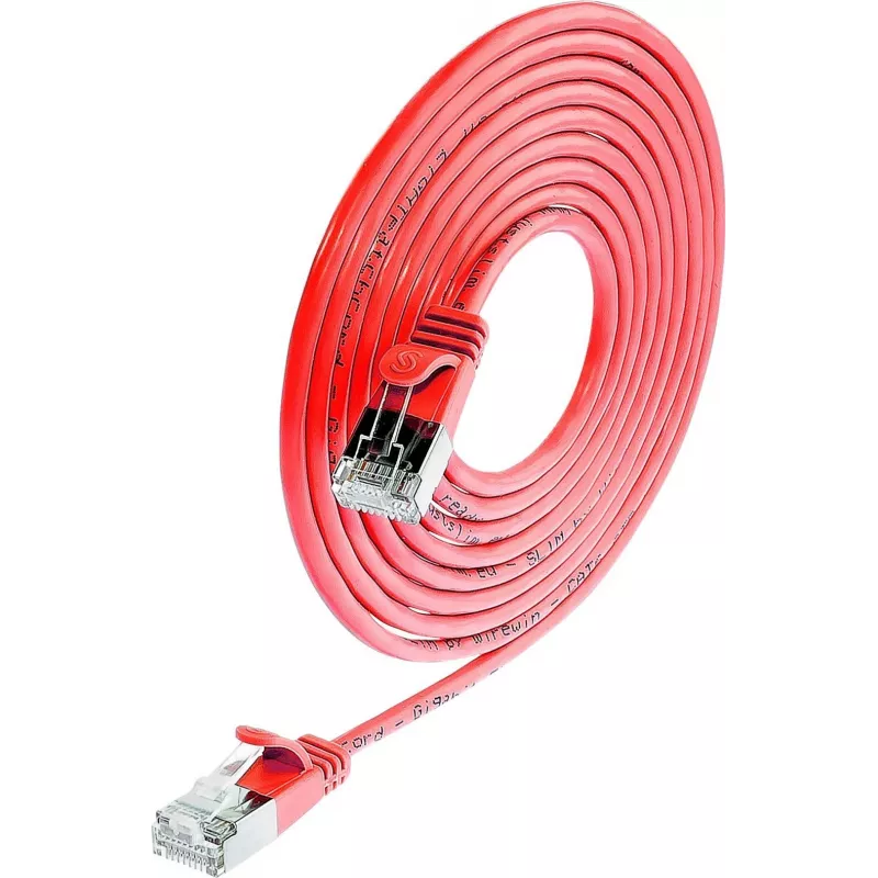 Wirewin Triotronik PKW-LIGHT-STP-K6 1.0 RT Cat6 F/FTP Patchkabel, RJ45 Stecker zu Stecker, 1 m, Schwarz