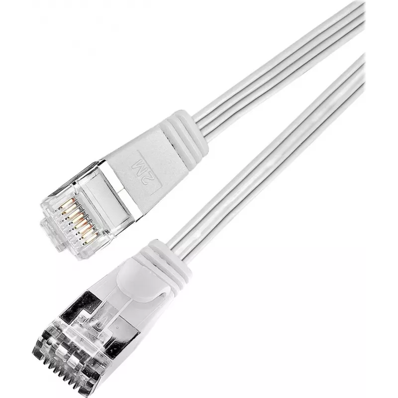 Wirewin Triotronik PKW-STP-SLIM-KAT6 7.5 WS Cat6 U/FTP Slim Netzwerk-Patchkabel, RJ45 Stecker zu Stecker, 7,5 m, Weiß