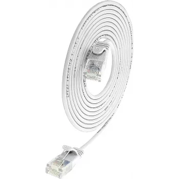 Wirewin SLIM UL6 1 WS - Cat.6 Slim-Light Patchkabel, U/UTP, 1,0 m, Weiß (PKW-LIGHT-K6 1.0 WS)