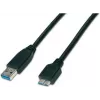 Wirewin USB 3.0 A-MB MM 3.0 SW - 3m USB-A auf Micro-B Kabel, Schwarz