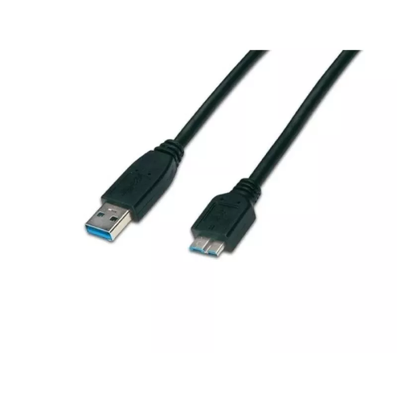 Wirewin USB 3.0 A-MB MM 3.0 SW - 3m USB-A auf Micro-B Kabel, Schwarz