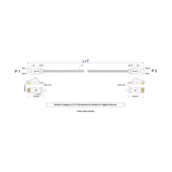 Wirewin Triotronik Cat6 U/UTP Patchkabel 0,5m Grau PKW-TOUGH-K6 0.5