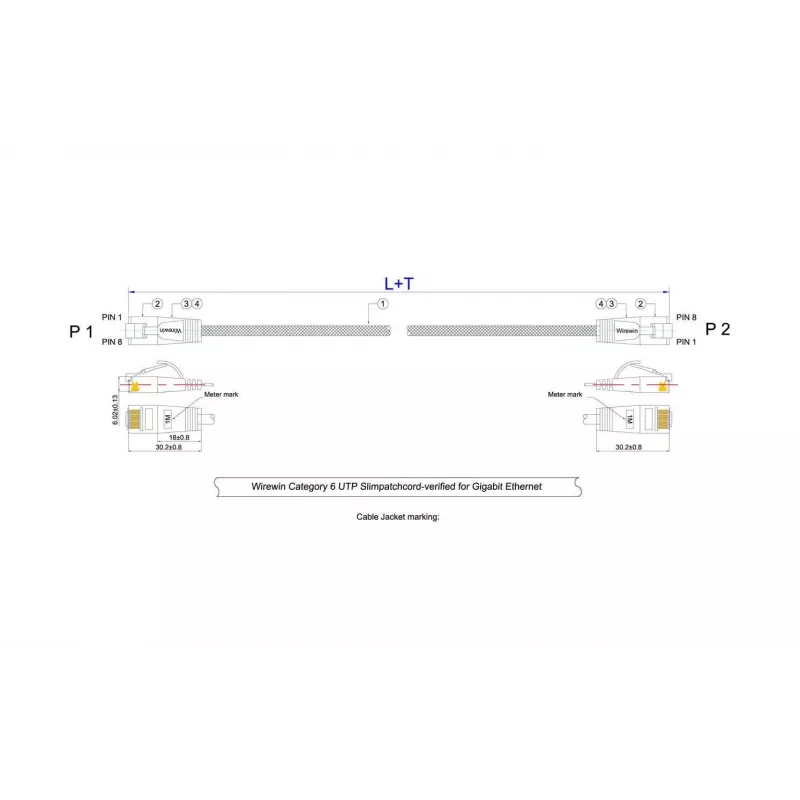 Wirewin Triotronik Cat6 U/UTP Patchkabel 0,5m Grau PKW-TOUGH-K6 0.5