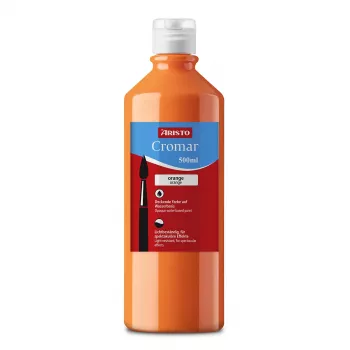 ARISTO Cromar Flüssige Temperafarbe Orange 500 ml, 1 Flasche (AR30910)