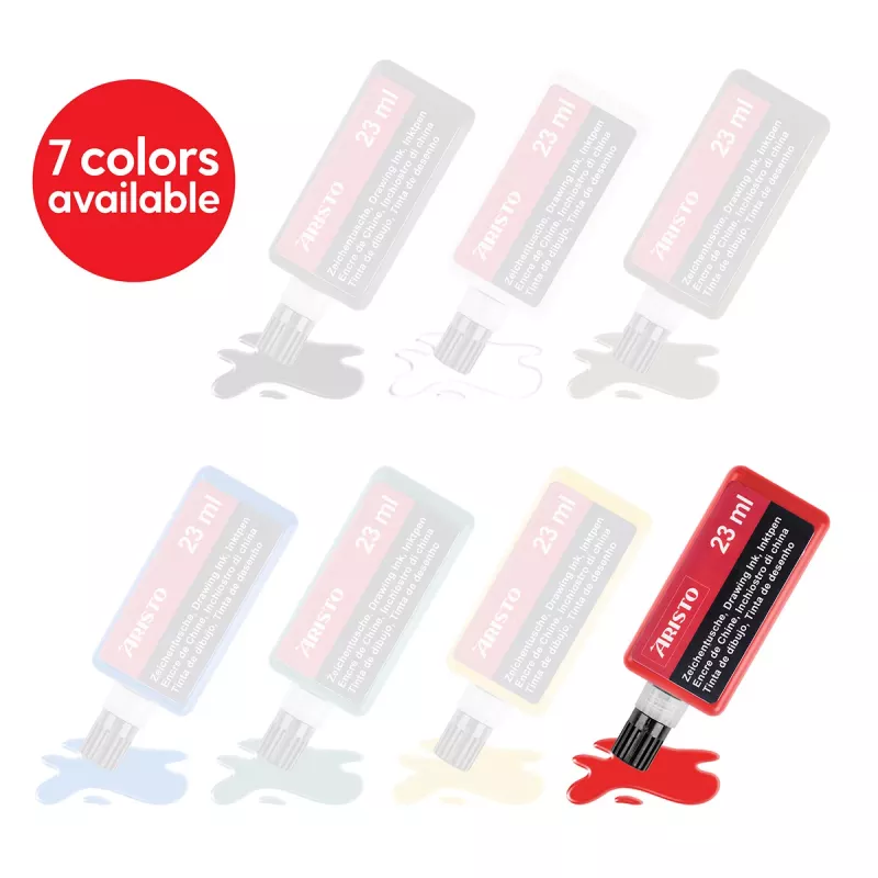 ARISTO Zeichentusche Rot 23 ml, 1 Flasche (AR64803)
