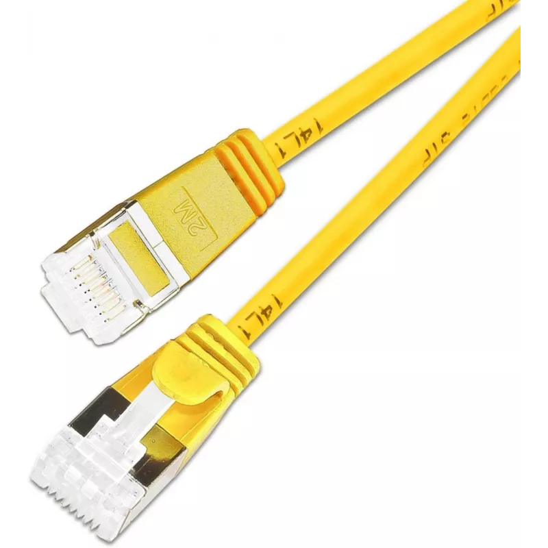 Wirewin SLIM KAT6A 10 Gigabit Light Patchkabel, 0,25m, U/FTP, Ø 3,8mm, Gelb, 50er-Pack (SLIM-LS-K6A 0.25 YE 50)