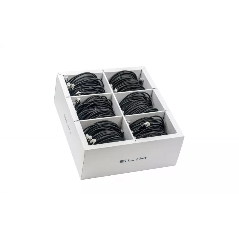 Wirewin SLIM KAT6A 10 Gigabit Light Patchkabel, 0,50m, U/FTP, Ø 3,8mm, Schwarz, 90er-Pack SLIM-LS-K6A 0.5 BK 90