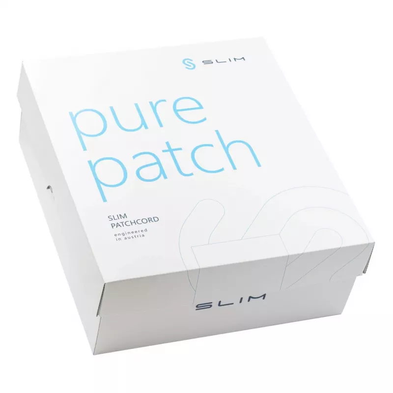 Wirewin SLIM-LS-K6A 1.0 WT 90 - Cat6A U/FTP Slim Patchkabel, 1,0 m, Weiß, 90er-Pack