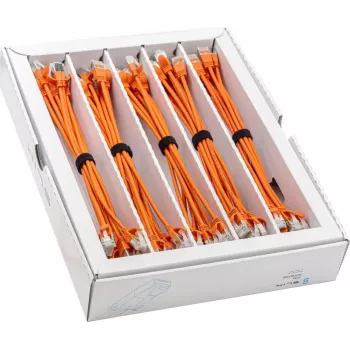 Wirewin SLIM-LS-K6A 0,25 OR 50 Cat6a U/FTP Slim Ethernet Patchkabel, 0,25 m, Orange, 50er-Pack