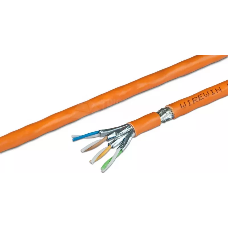 Wirewin VKW SFTP K7 LSOH3 500SXB Cat.7 S/FTP Netzwerkkabel als Bulkware, 500 m, Orange, LSOH3