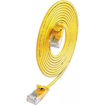 Wirewin SLIM KAT6A 10 Gigabit Light Patchkabel, U/UTP, Ø 3,6 mm, Gelb, 0,1 m SLIM-L-UU-K6A 0.1 YE