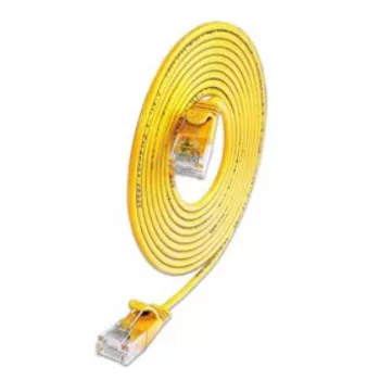 Wirewin SLIM KAT6A 10 Gigabit Light Patchkabel, U/UTP, Ø 3,6 mm, Gelb, 0,1 m SLIM-L-UU-K6A 0.1 YE