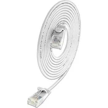 Wirewin SLIM KAT6A 10 Gigabit Light Patchkabel rund, U/UTP, Ø 3,6 mm, Weiß (SLIM-L-UU-K6A 0.15 WT)