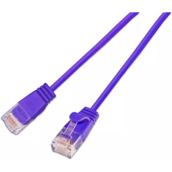 Wirewin SLIM KAT6A 10 Gigabit Light Patchkabel rund, U/UTP, Ø 3,6 mm, violett, 0,5 m SLIM-L-UU-K6A 0.5 VT