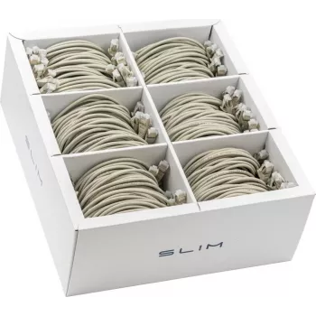 Wirewin SLIM KAT6A 10 Gigabit Light Patchkabel, 0,5 m, U/FTP, Ø 3,8 mm, Grau, 90er-Pack (SLIM-LS-K6A 0.5 90)