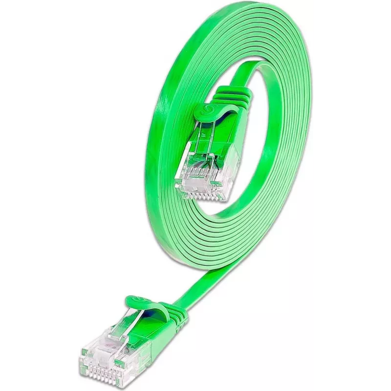 Wirewin Cat.6 U/UTP Slim Ethernet Patchkabel, 0,15 m, Grün PKW-SLIM-KAT6 0.15 GN