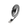 Wirewin Triotronik PKW-SLIM-KAT6 0.5 SW Cat6 U/UTP Slim Patchkabel, RJ45 Stecker auf RJ45 Stecker, 0,5 m, Schwarz