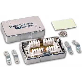 Wirewin CB KAT6 STP geschirmte Netzwerkdose, 2x RJ45, Aufputzmontage, Grau