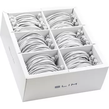 Wirewin SLIM-LS-K6A 3.0 WT 36 - Cat6A Slim Ethernet Patchkabel, 3m, U/FTP, Weiß, 36er-Pack
