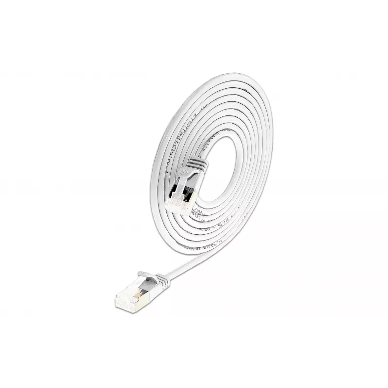 Wirewin SLIM-LS-K6A 3.0 WT 36 - Cat6A Slim Ethernet Patchkabel, 3m, U/FTP, Weiß, 36er-Pack