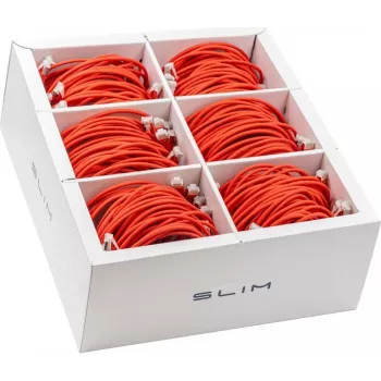 Wirewin SLIM KAT6A 10 Gigabit Light Patchkabel, 1,0m, U/FTP, Ø 3,8mm, Rot, 90er-Pack KAT6A LIGHT Geschirmt (SLIM-LS-K6A 1.0 RD 90)