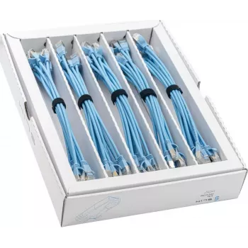 Wirewin SLIM-LS-K6A 0.25 BL 50 Cat.6A U/FTP Slim Ethernet Patchkabel, 0,25m, Blau, 50er-Pack
