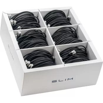 Wirewin SLIM-LS-K6A 1.0 BK 90 Cat6A U/FTP Slim Ethernet Patchkabel, 1,0 m, Schwarz, 90er-Pack